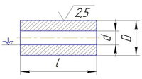 Схема базирования детали на оправке цилиндрической
