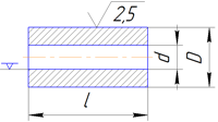 Схема базирования детали на оправке цилиндрической